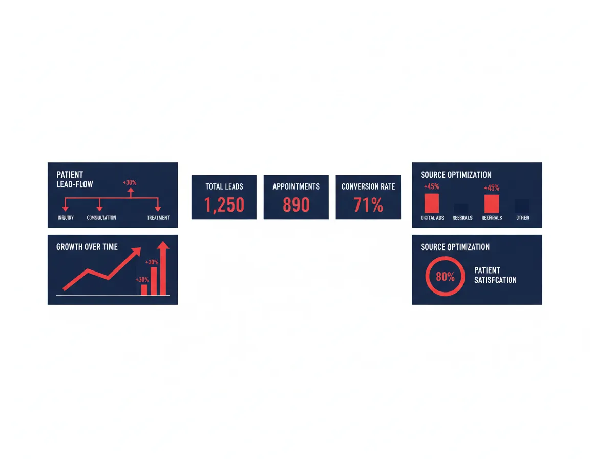 Deep tracking analytics and patient lead flow metrics