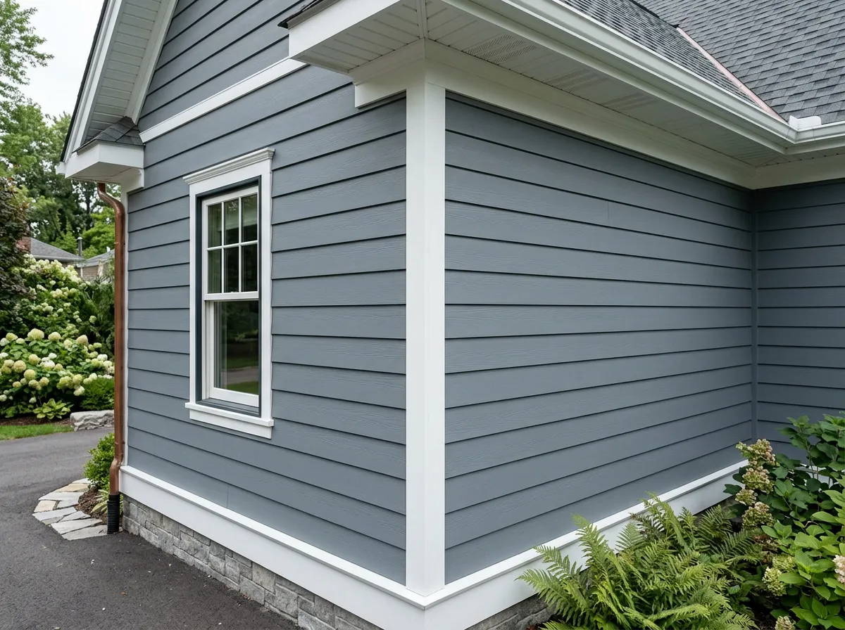 Finished residential siding on a home