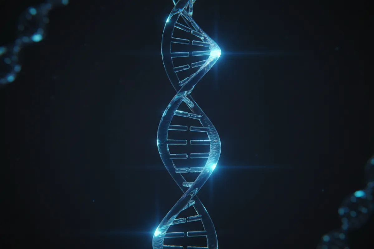 Microscopic view of DNA helix