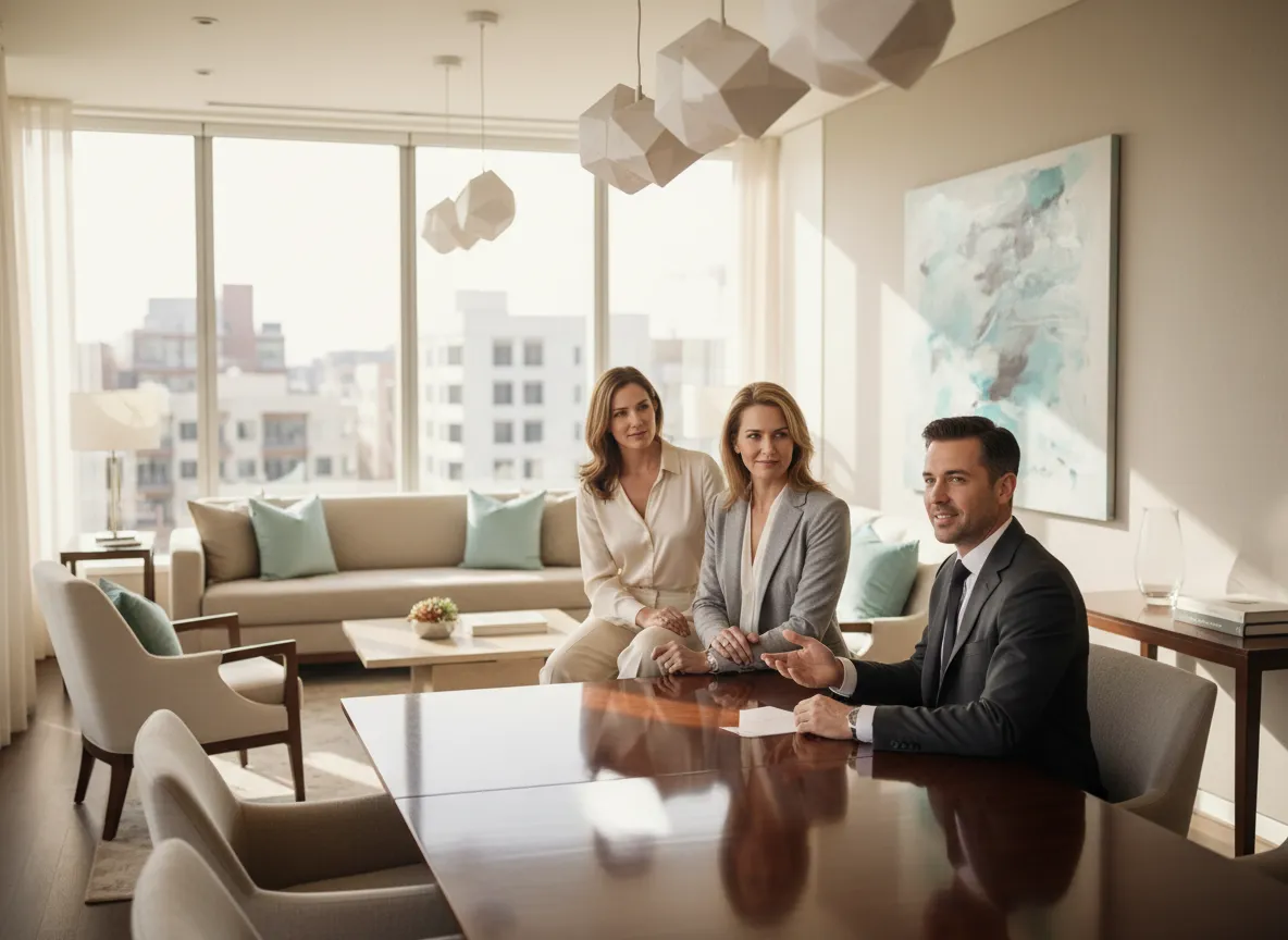 Family discussing the probate process — transferring belongings after a loved one dies