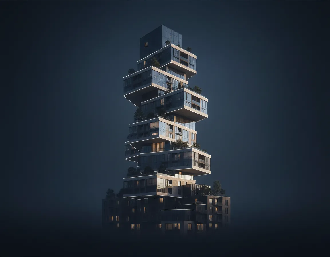 Abstract premium real estate architecture representing investment growth