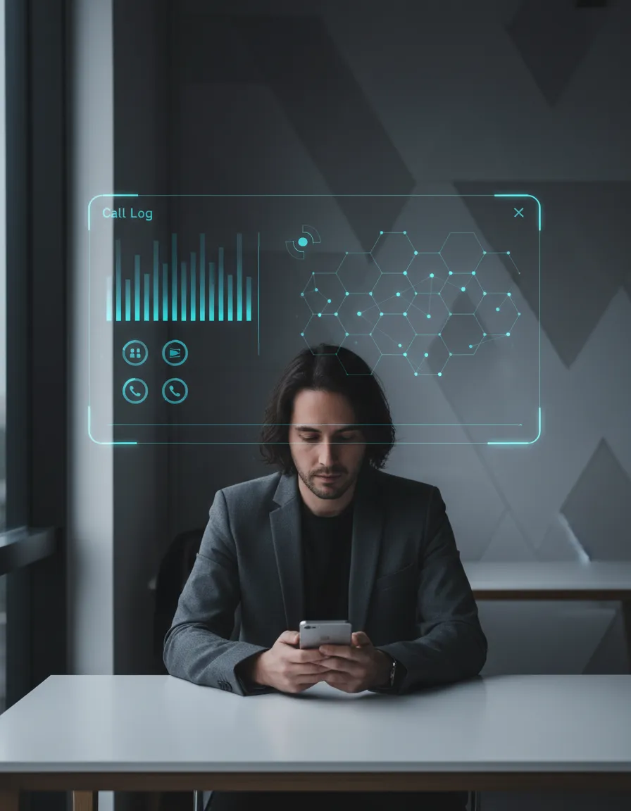 Man using smartphone