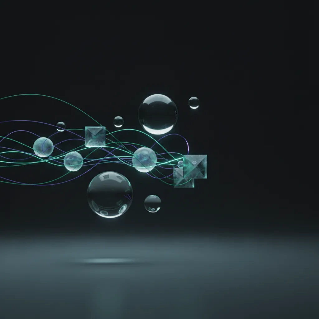 Visual representation of automated workflows and digital logic.