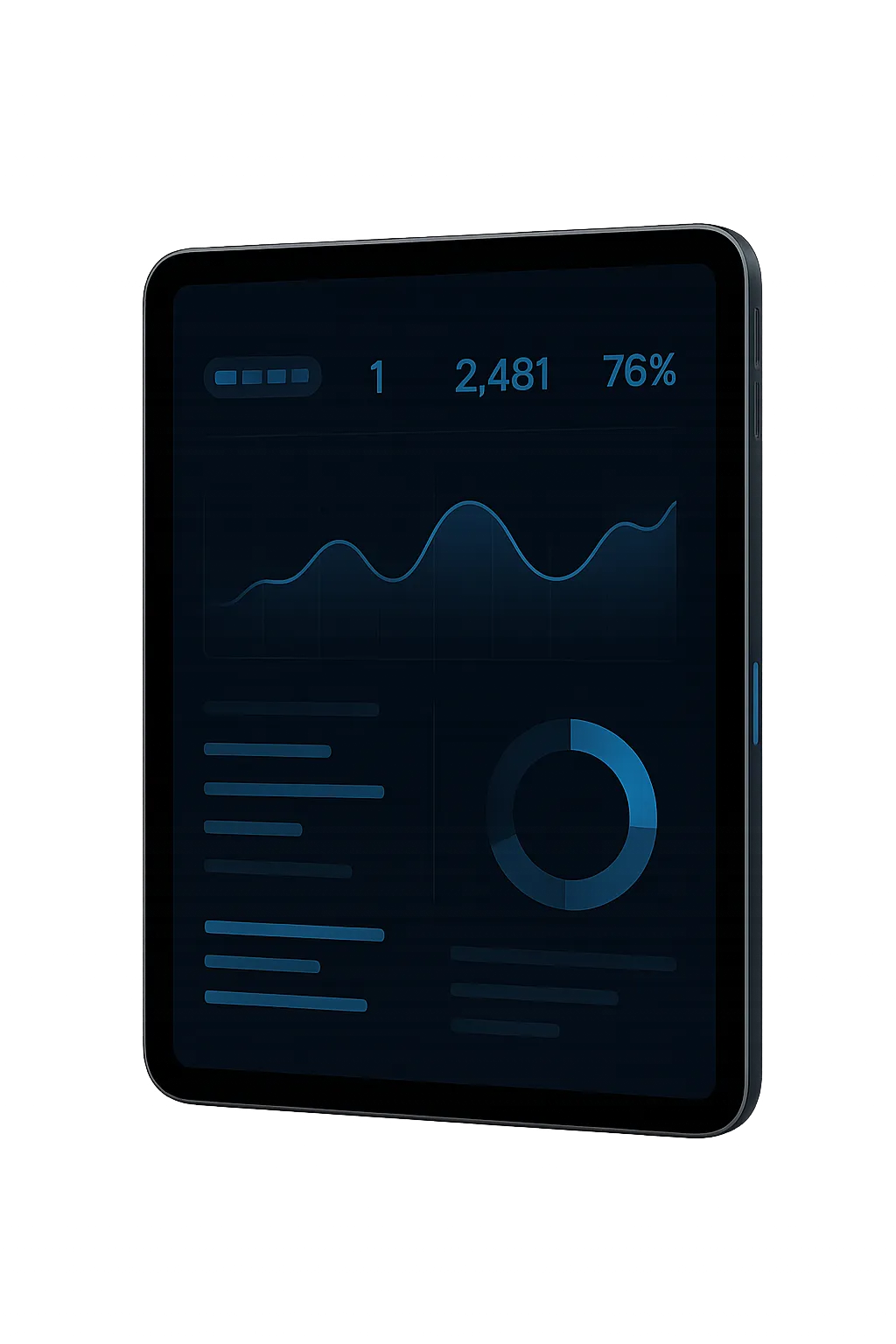 TableTurn POS real-time reporting dashboard on a tablet