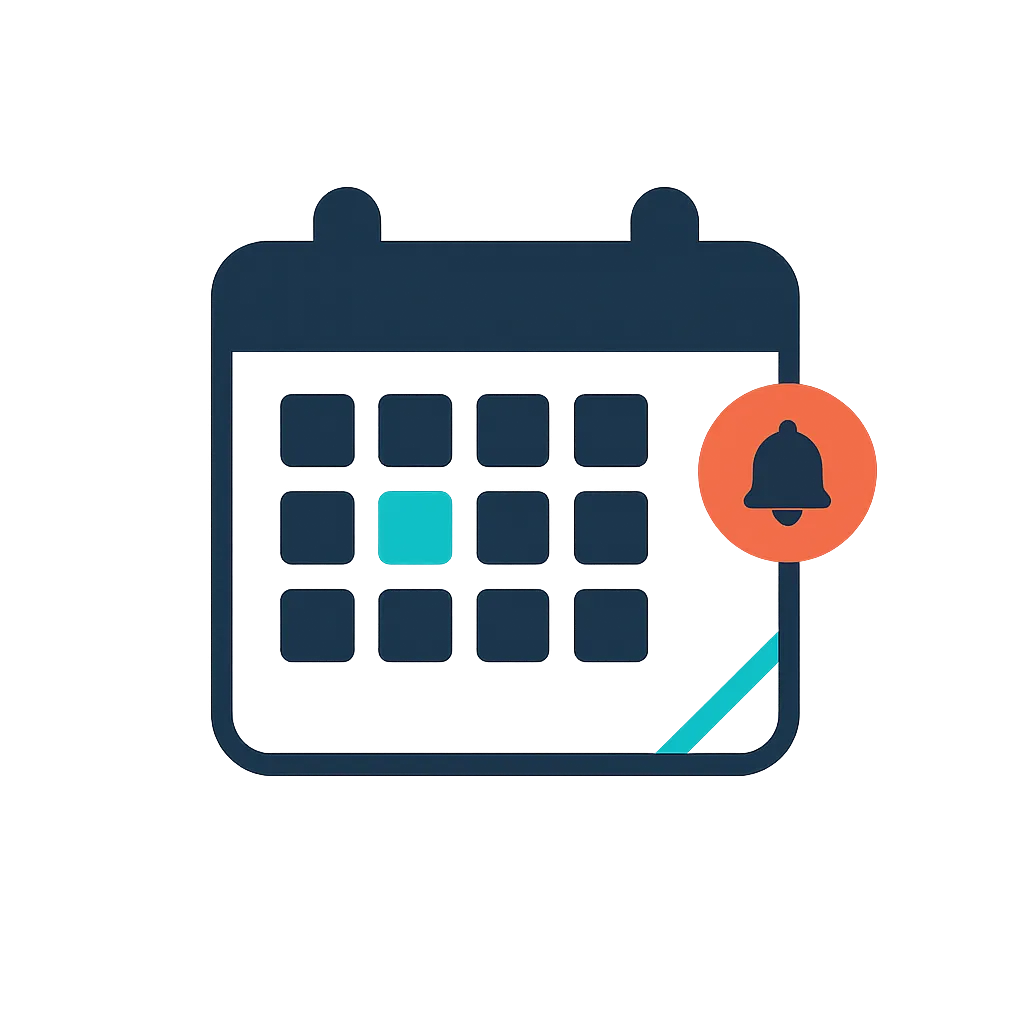 Abstract vector UI representing automated seasonal outreach campaigns