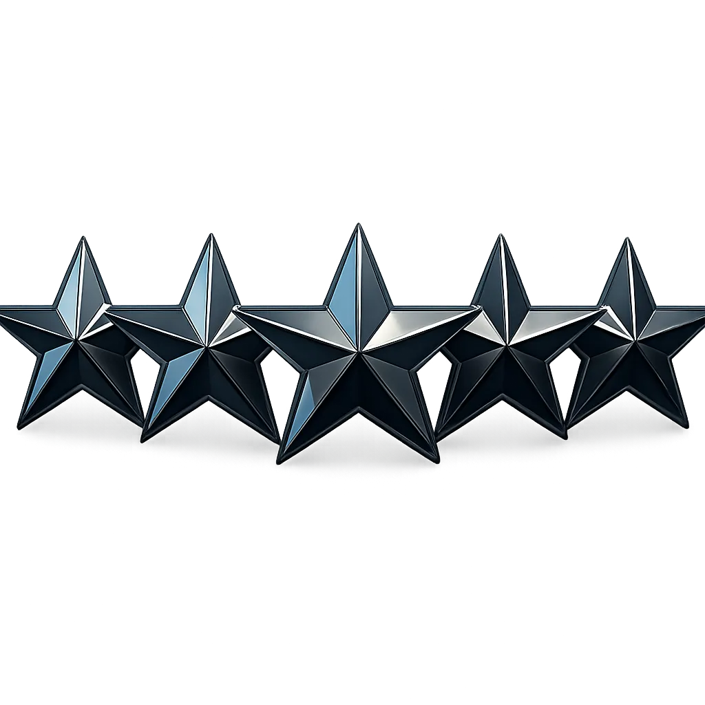Automated 5-star review request shown on a smartphone