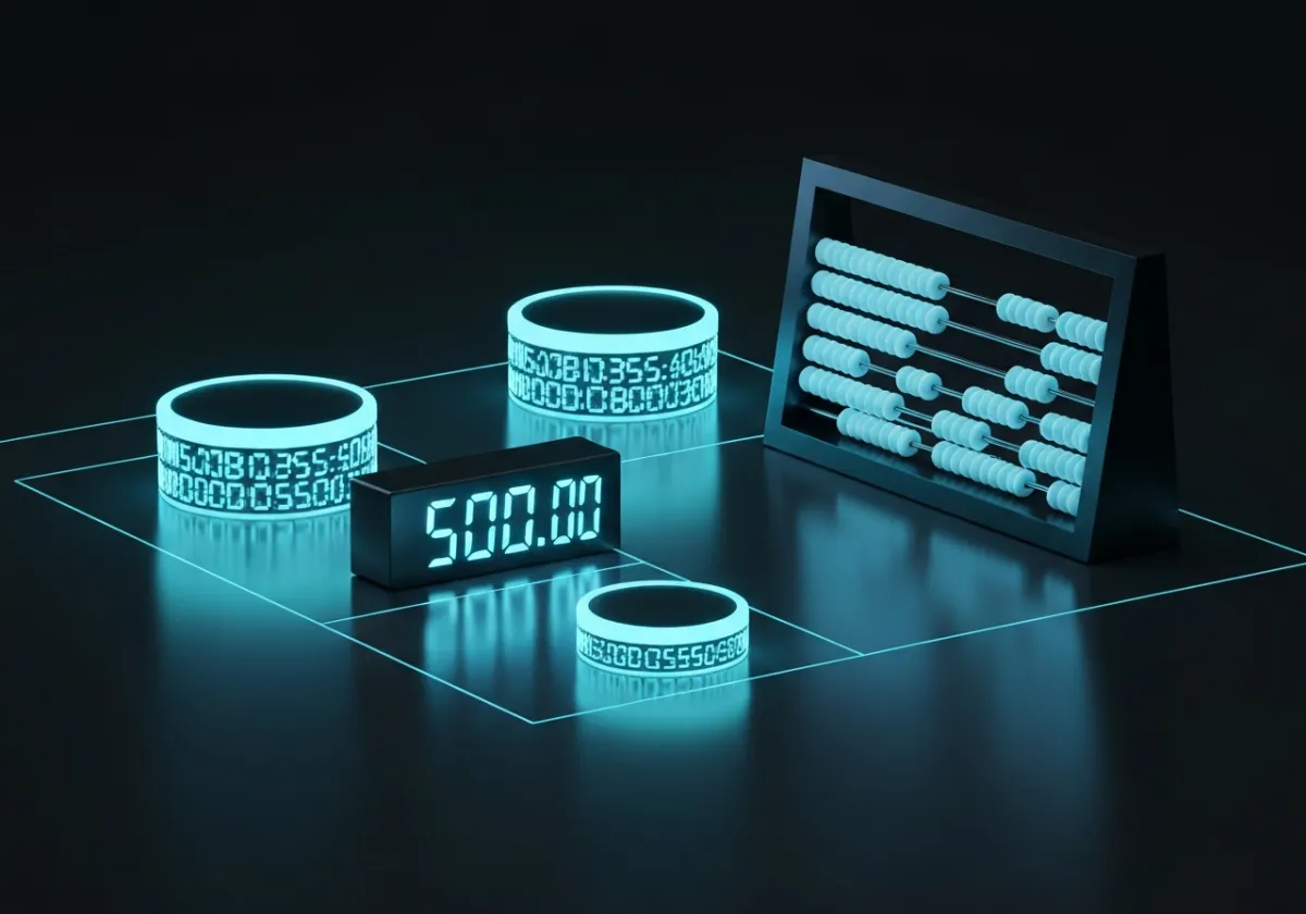 Conceptual image of low monthly billing statements or software subscriptions