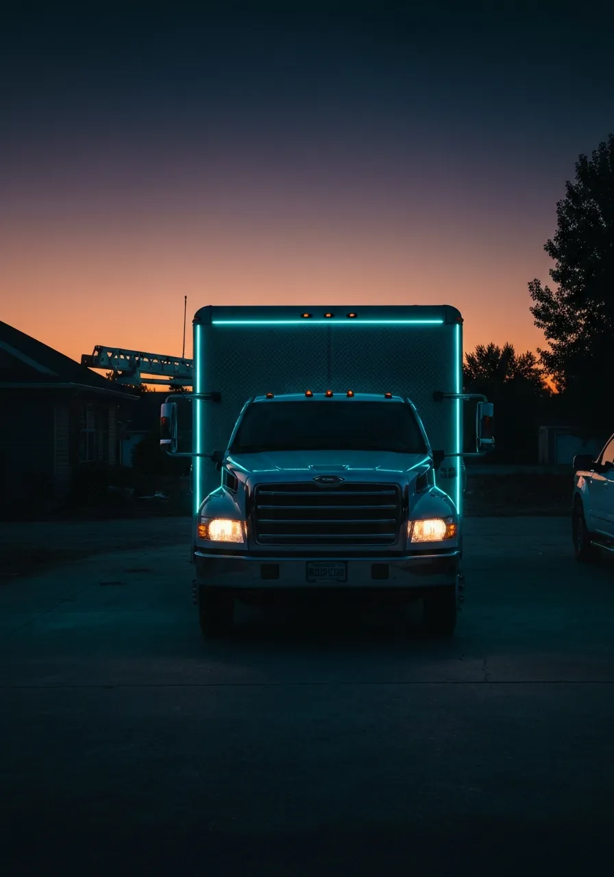 Cinematic view of field operations and technicians at work