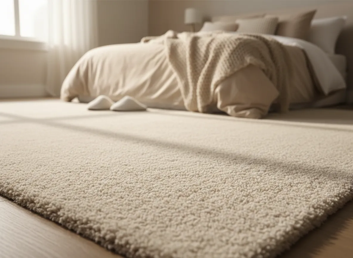 Soft carpet installed in a bedroom