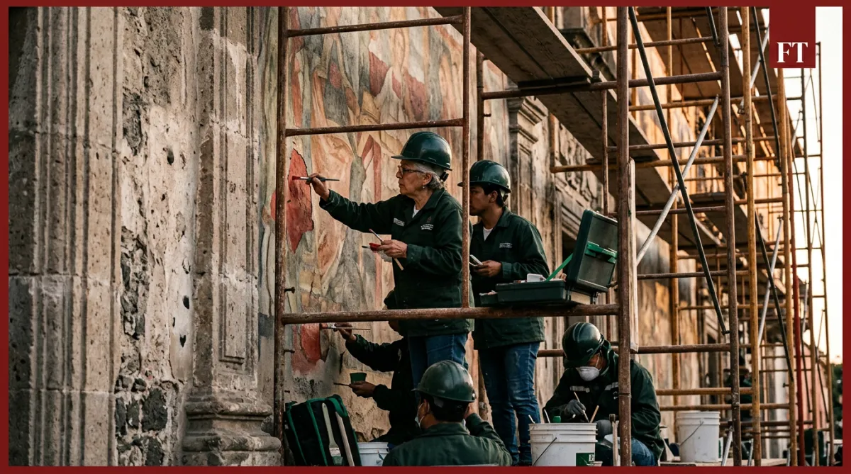 Restauración arquitectónica y preservación mural en el centro histórico de Cuernavaca