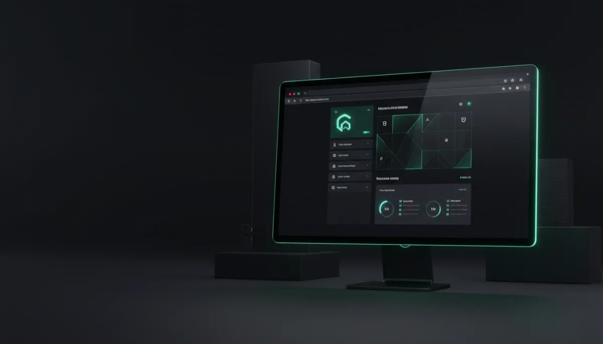 Premium dark teal web design dashboard mockup