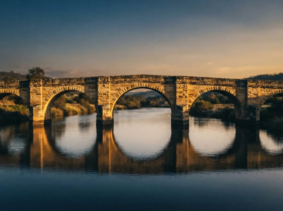Historical sandstone arch bridge representing smooth transitional finance