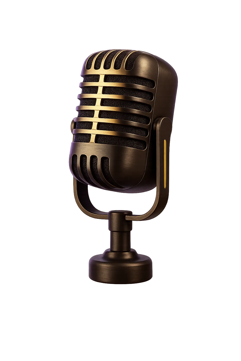 Classic broadcast microphone representing RWR's 10-year media legacy