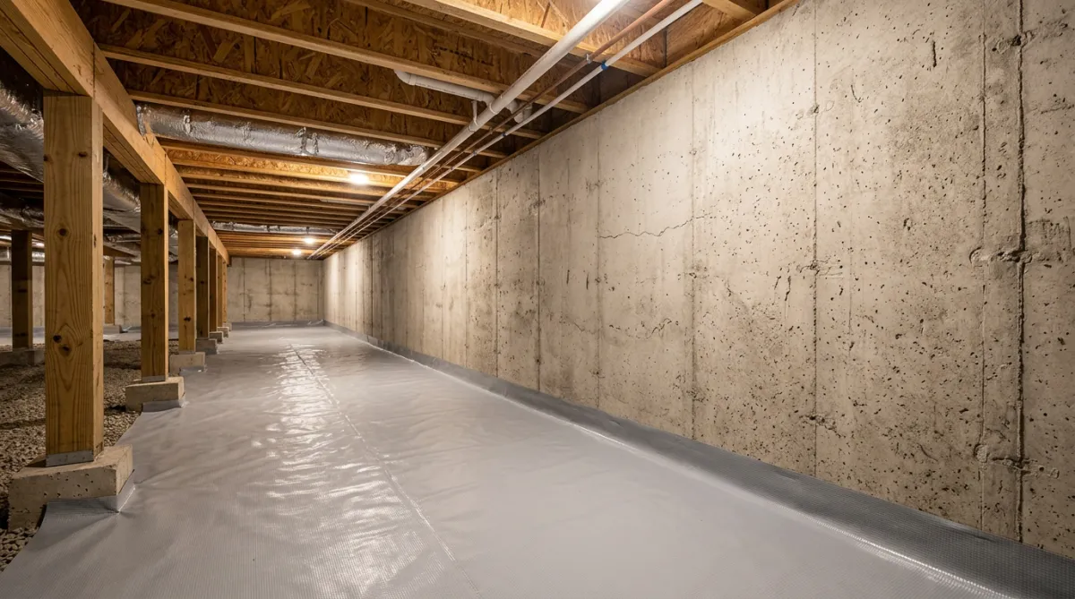 Inspection du vide sanitaire et de la fondation