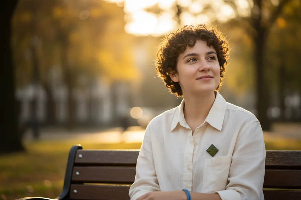 Person experiencing a mindset shift toward sustainable living