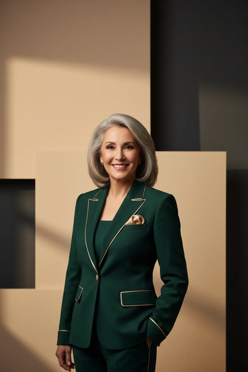 Confident business owner or pre-retiree smiling