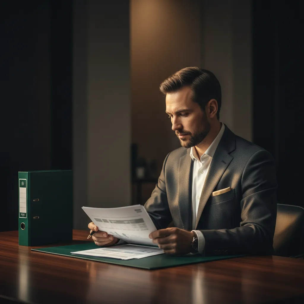 Portrait of a person reviewing coverage