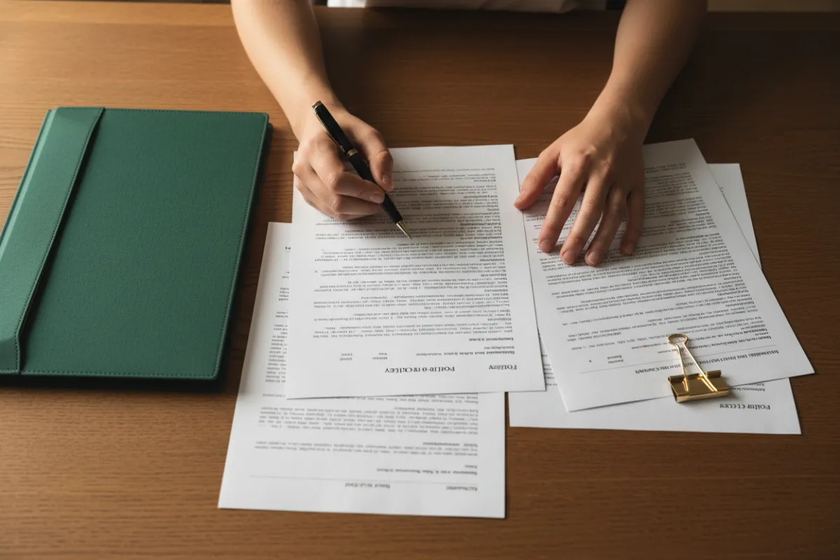 Conceptual image of reviewing documents