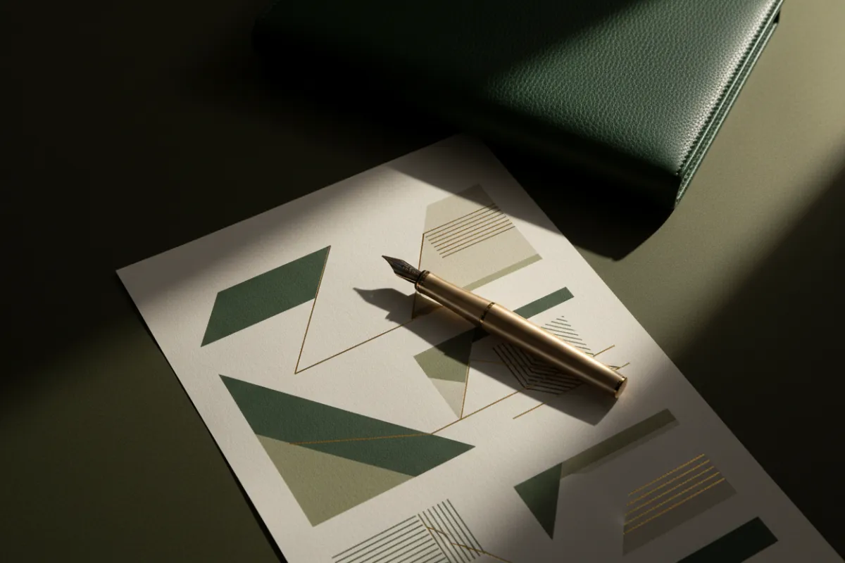 Financial planning document with pen