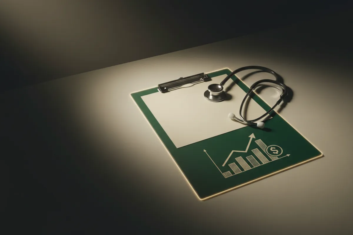 Medical clipboard with stethoscope