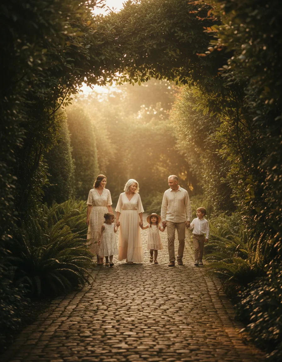 A warm, sun-drenched scene representing lifetime coverage for generations