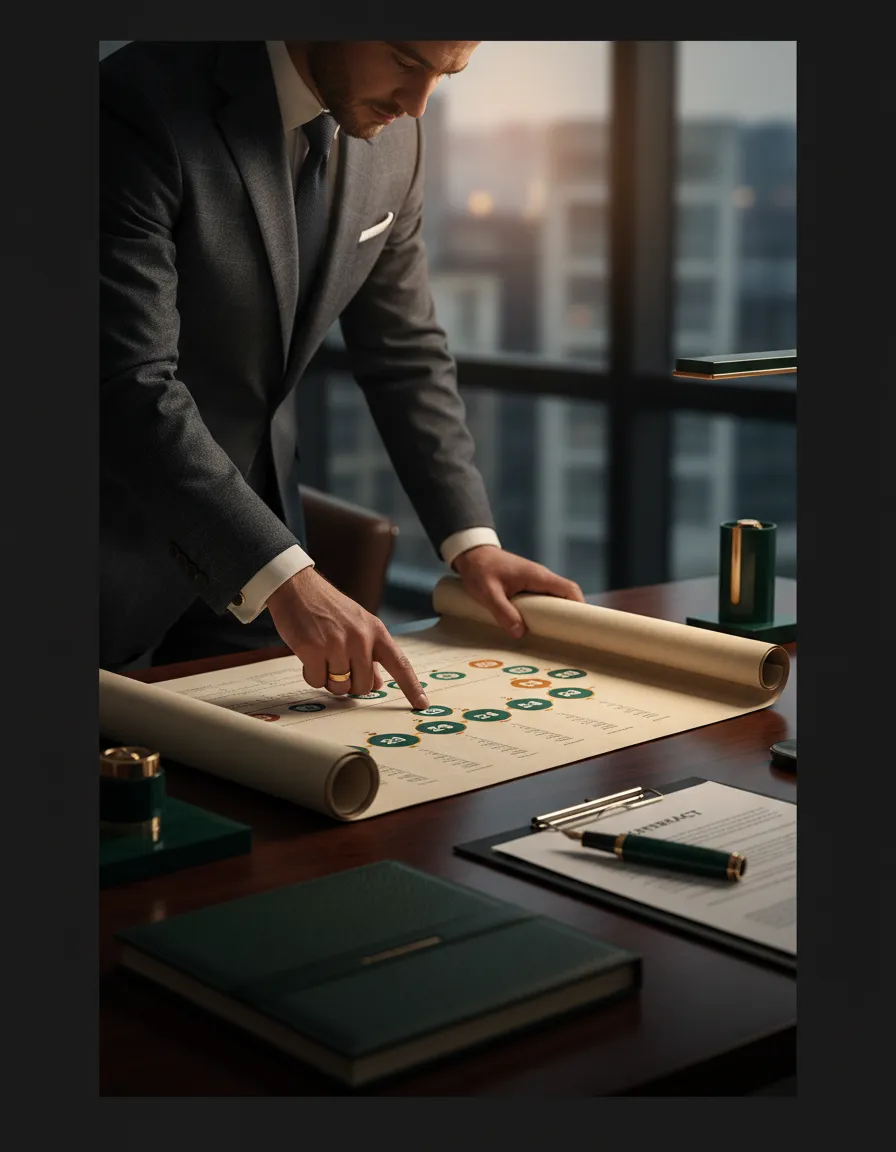 Financial professional reviewing an annuity timeline