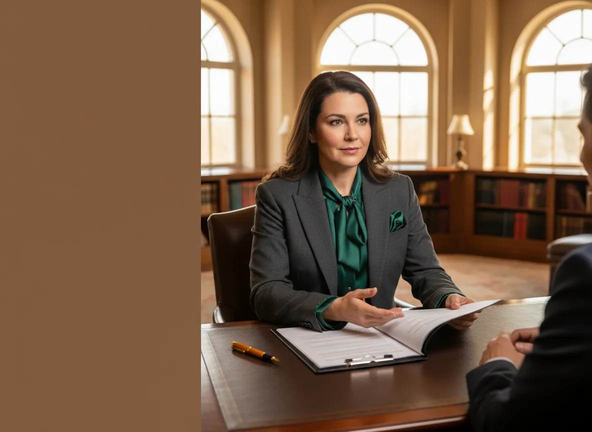 Financial professional explaining annuity contract terms