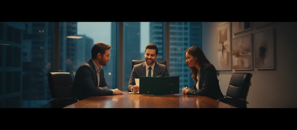 Couple consulting with an advisor