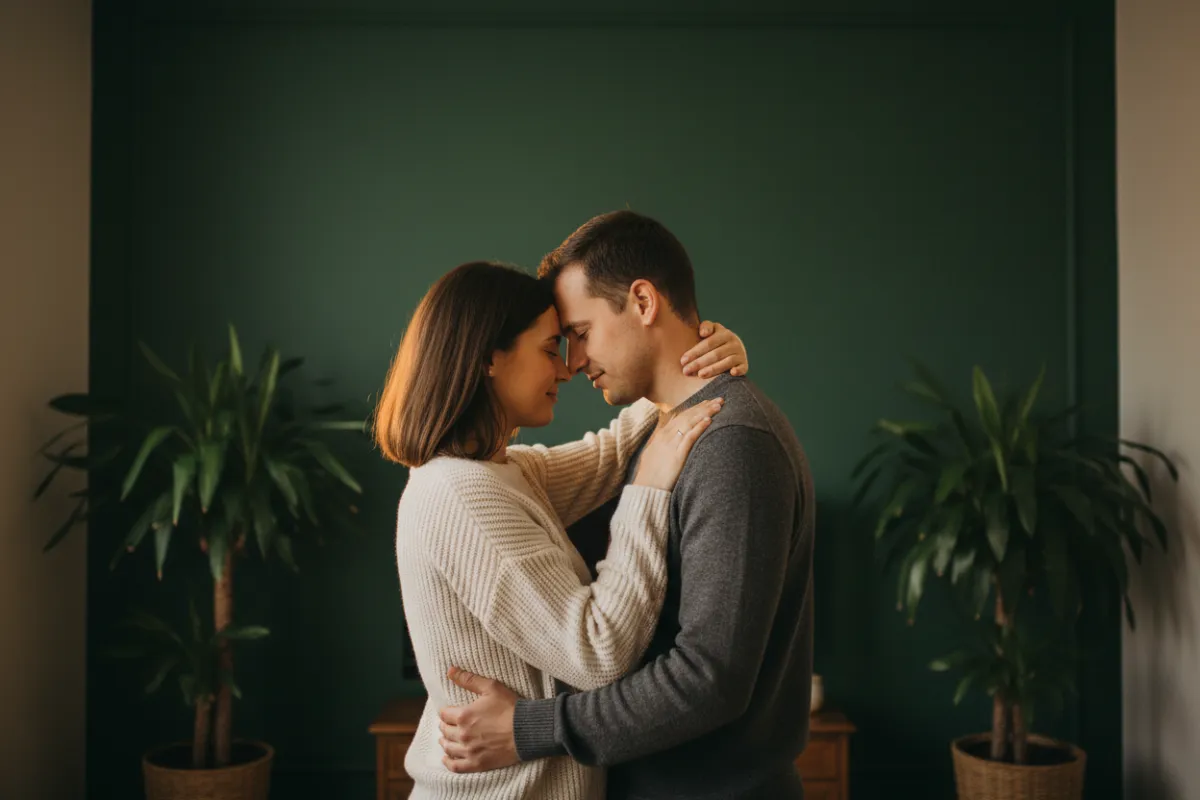 Couple supporting each other