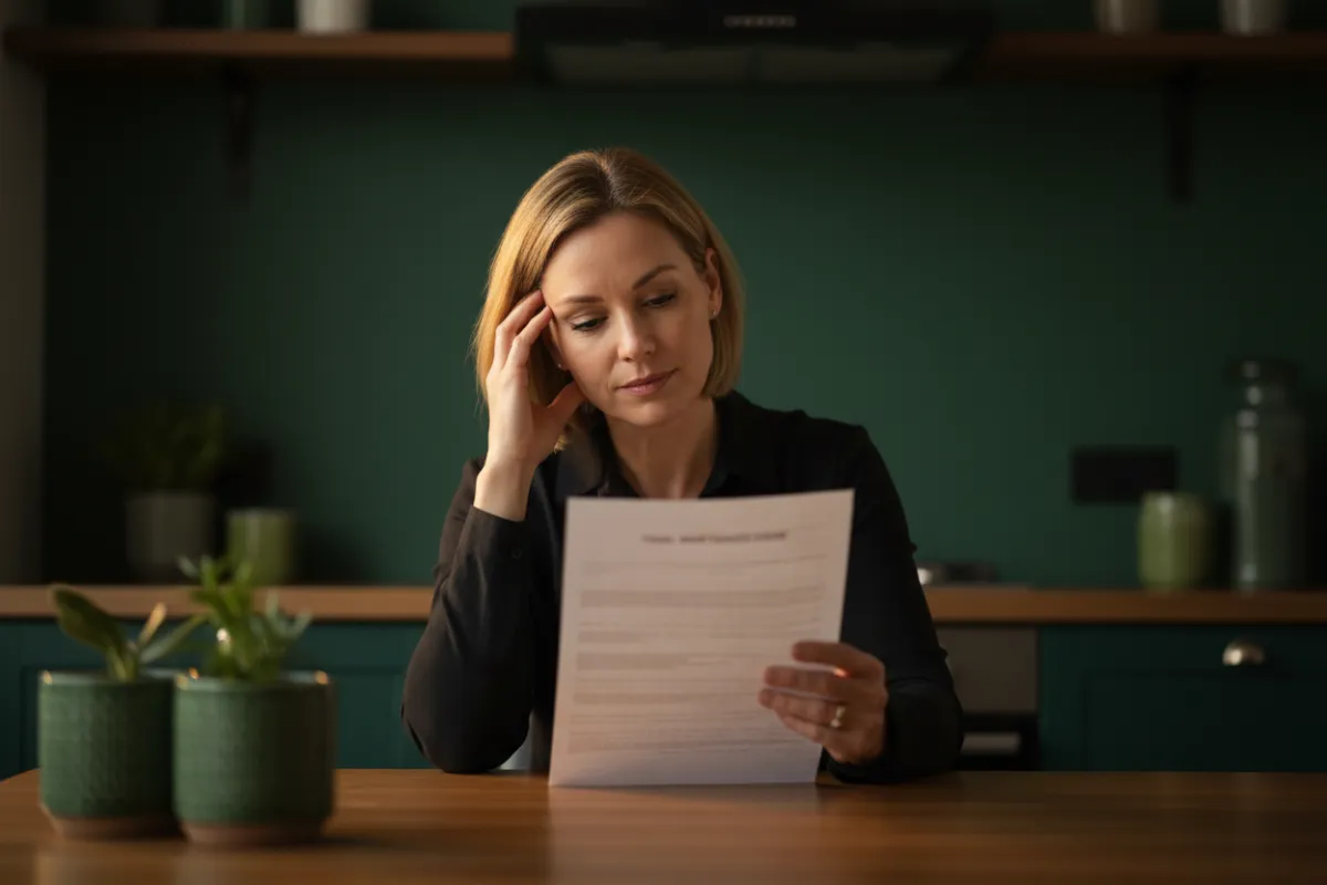 Homeowner reviewing final mortgage statement