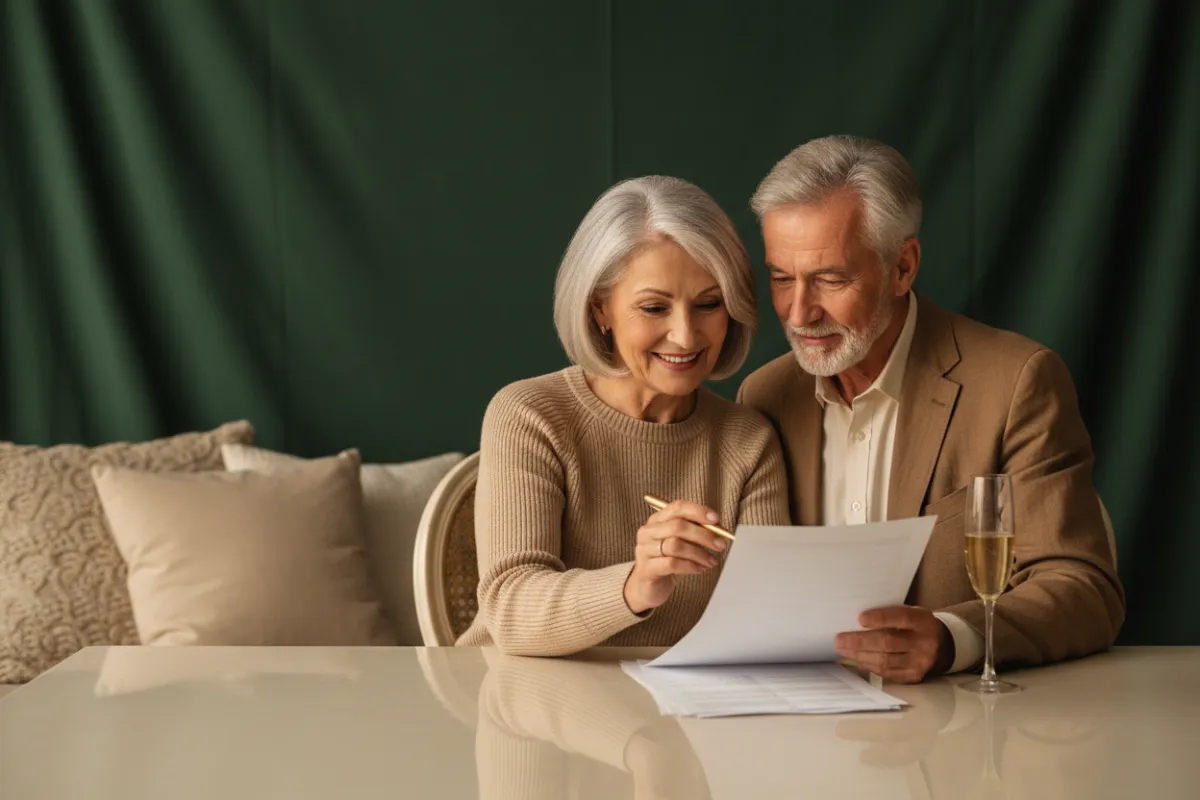 Couple setting retirement goals