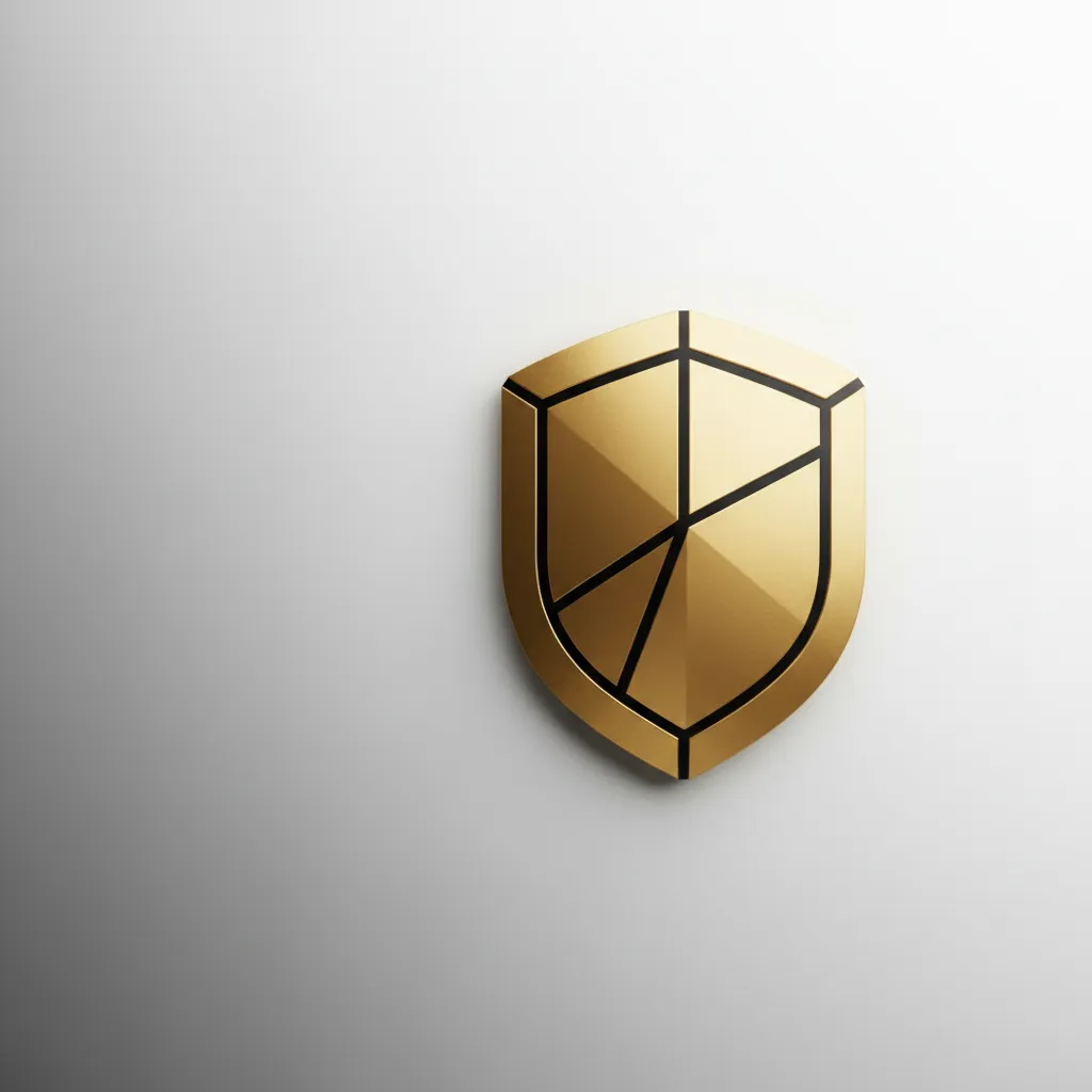 Verdict Gold minimalist shield emblem