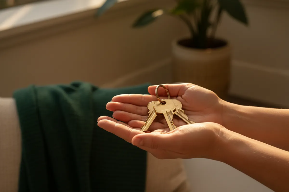 Homeowner staying secure with mortgage protection