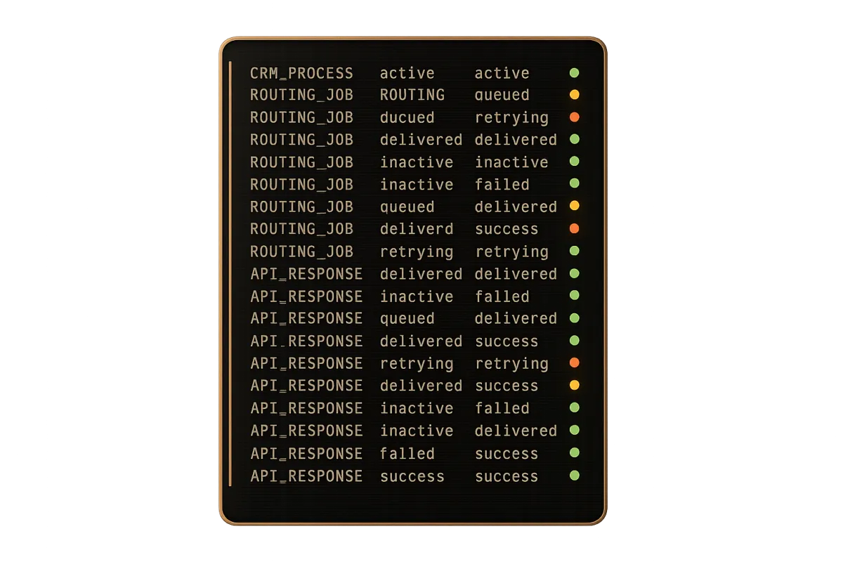 Verification Data Slate showing real-time CRM delivery statistics