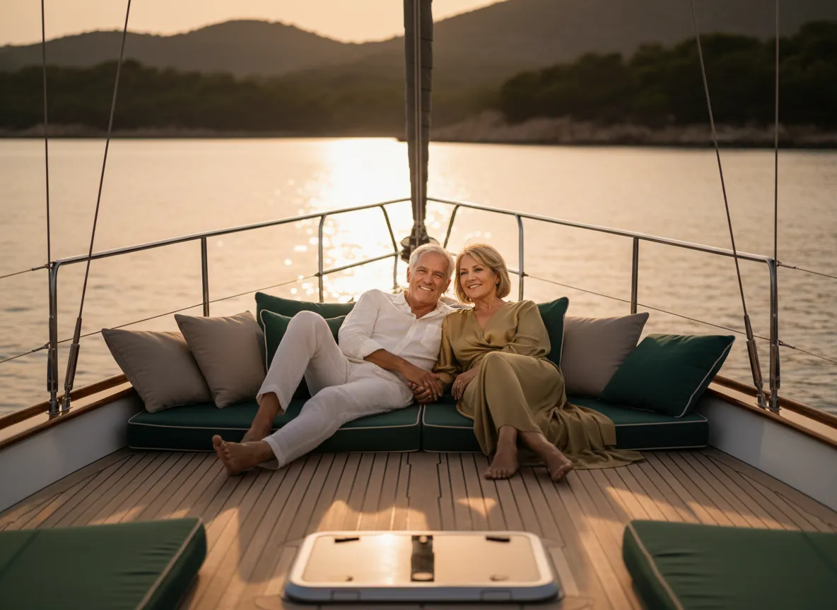 Retired couple enjoying a peaceful lifestyle without financial worry