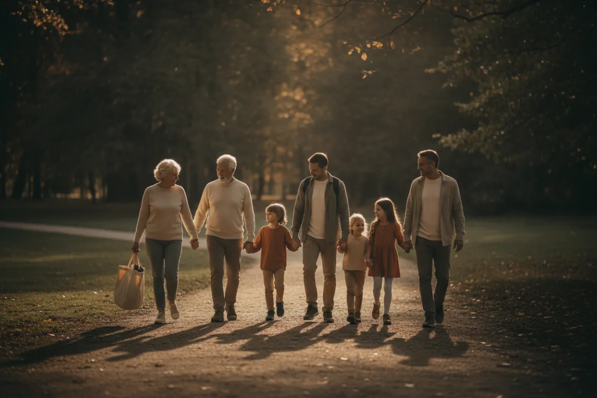 Family members discussing financial matters