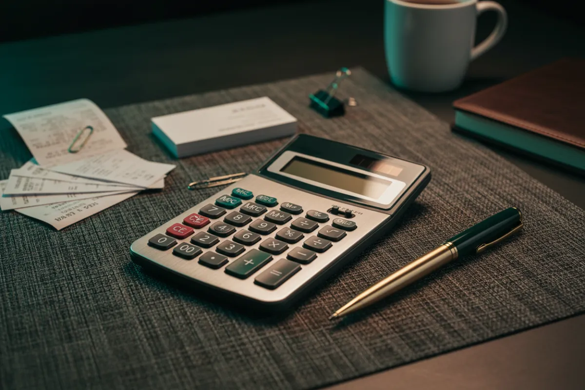 Tax documents and calculator