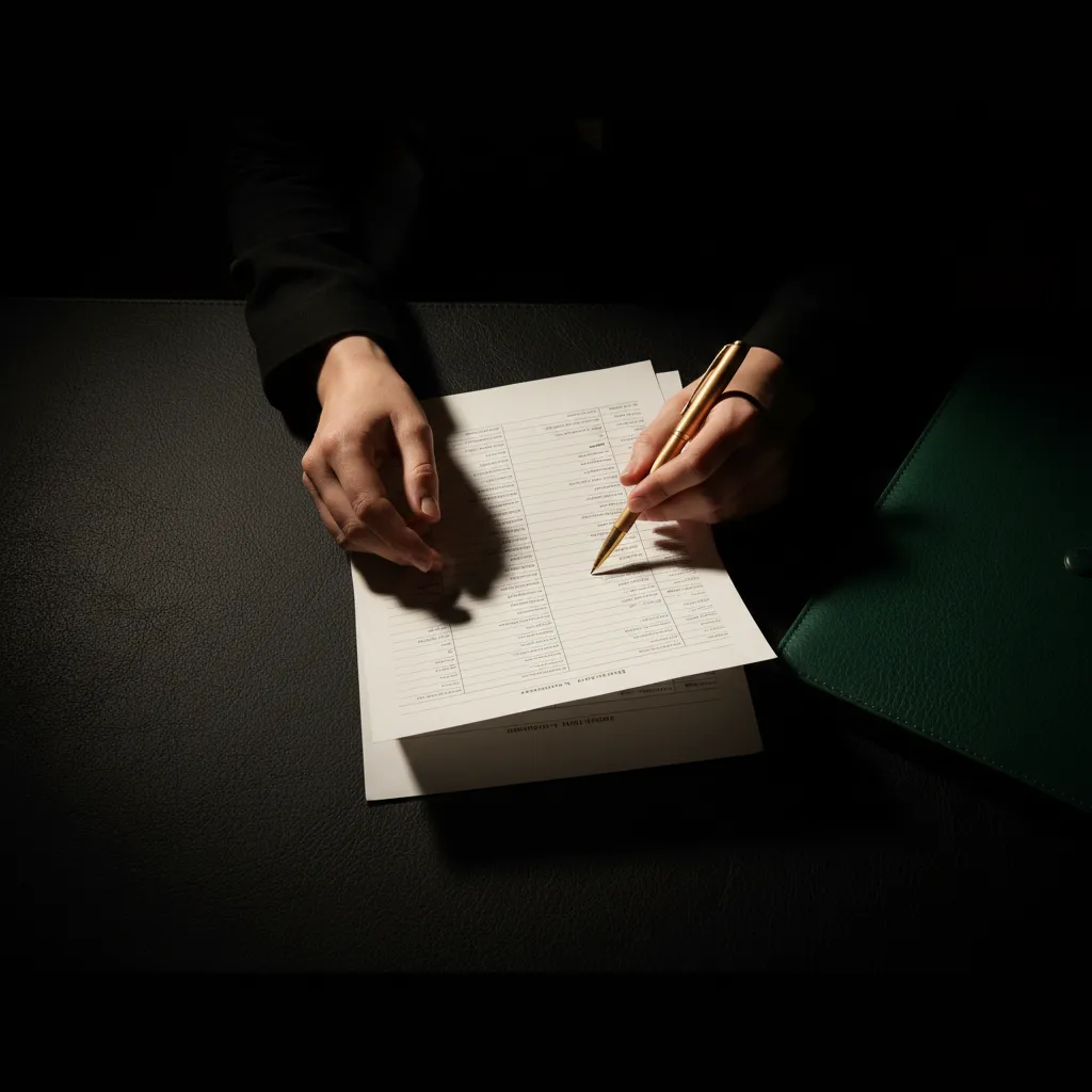 Reviewing financial options documents