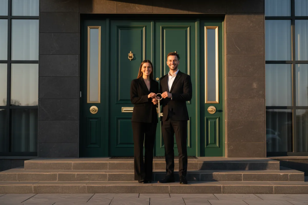 New Homeowners getting keys