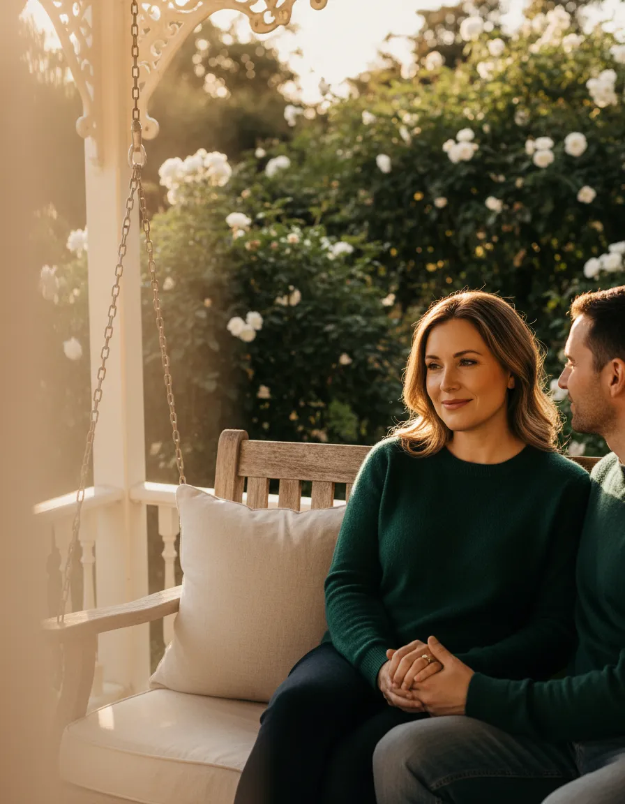 Spouse looking peacefully at their partner