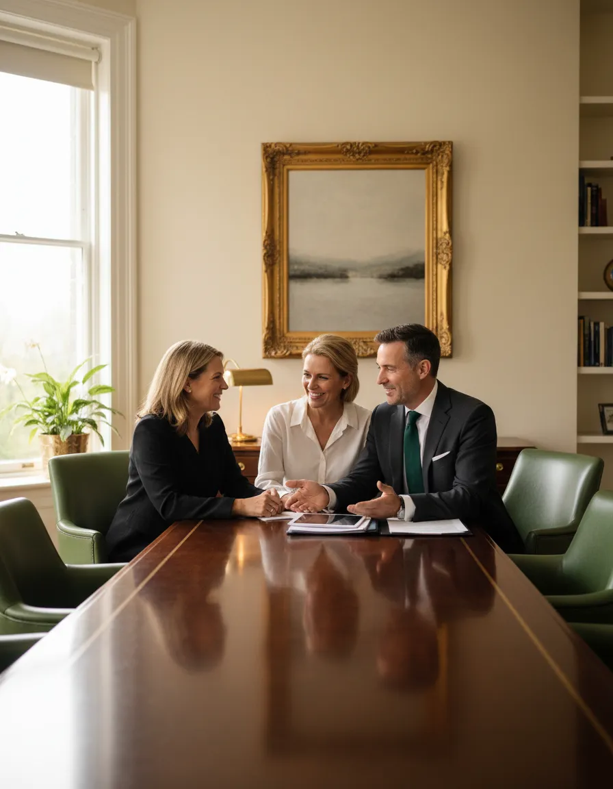 Professional financial consultation discussing term life insurance options