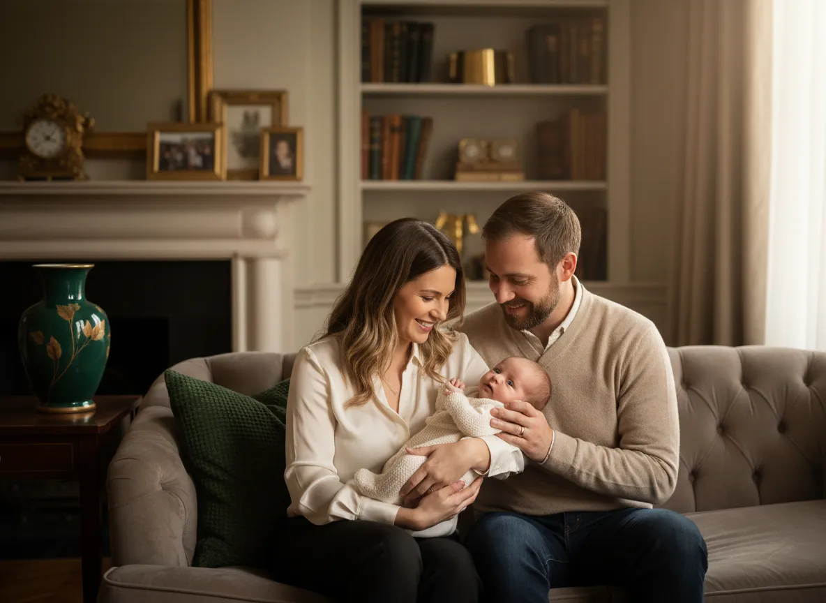 Parents with children portrait