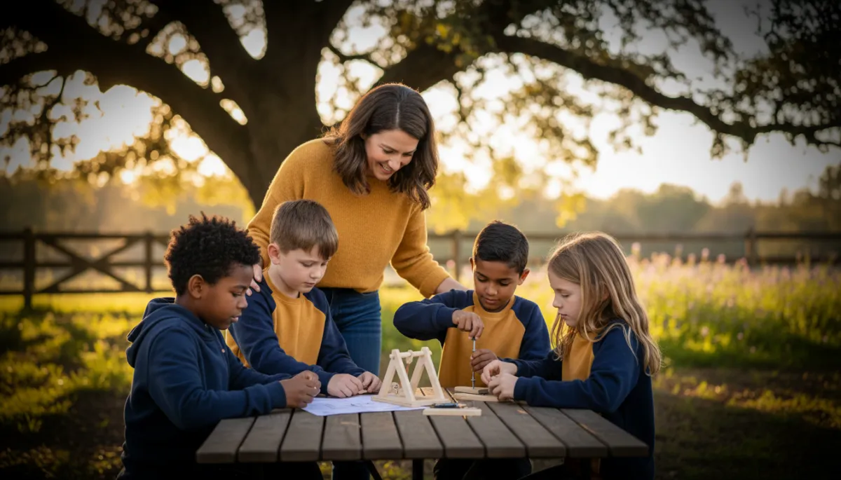 Students working on a project