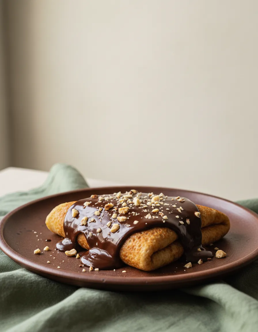 Crêpe artisanale au chocolat et noisettes