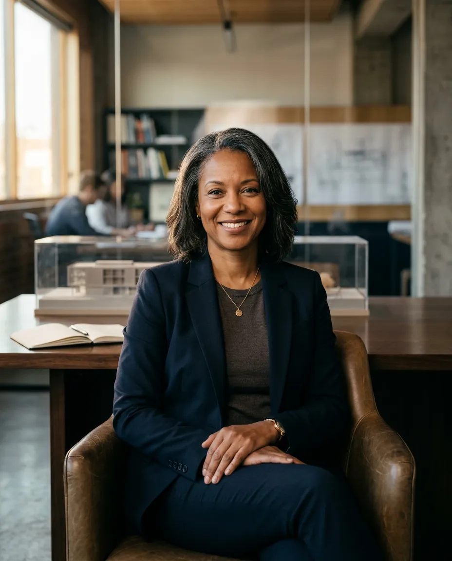 Dianna Michele Thompson professional portrait in a refined architectural office setting