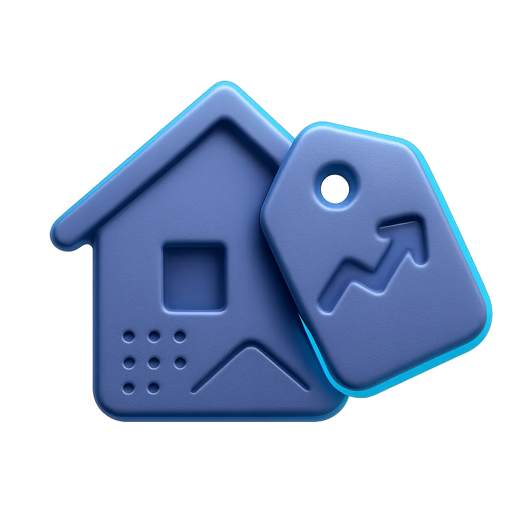 Abstract 3D Property Selling Icon