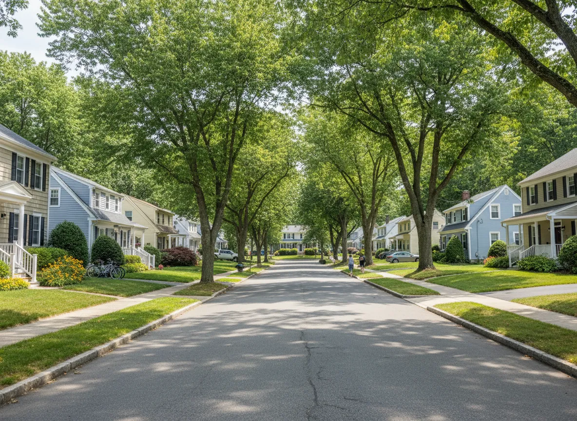 Attleboro, MA neighborhood street where we buy houses