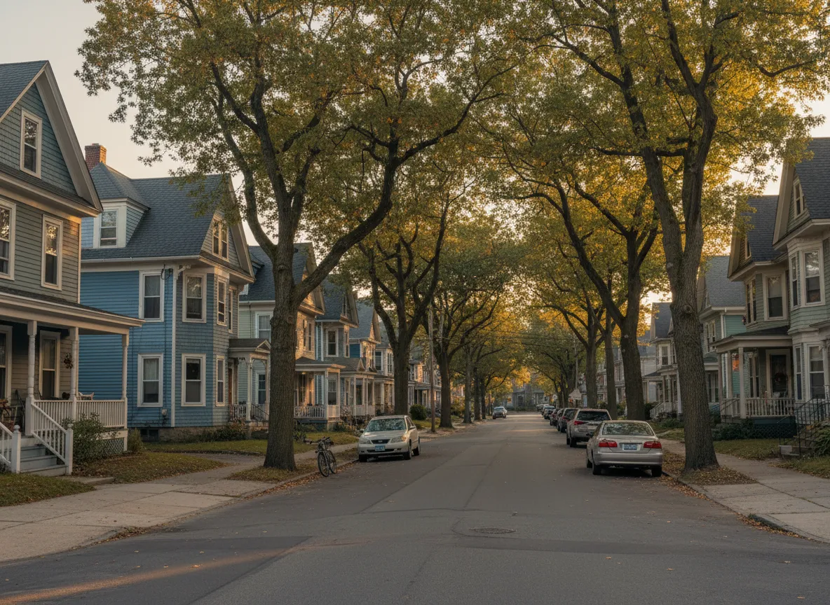 Providence, RI neighborhood street where we buy houses