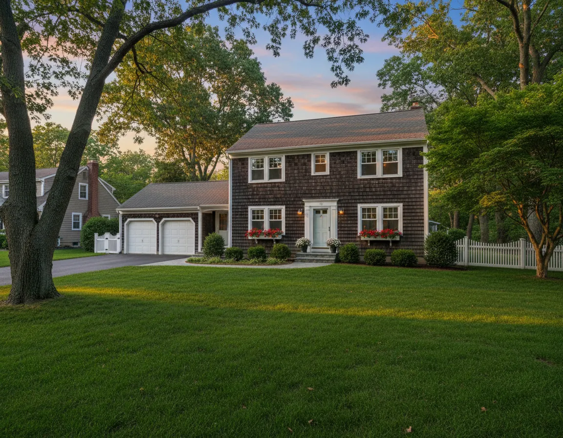 Single family home exterior in suburban neighborhood