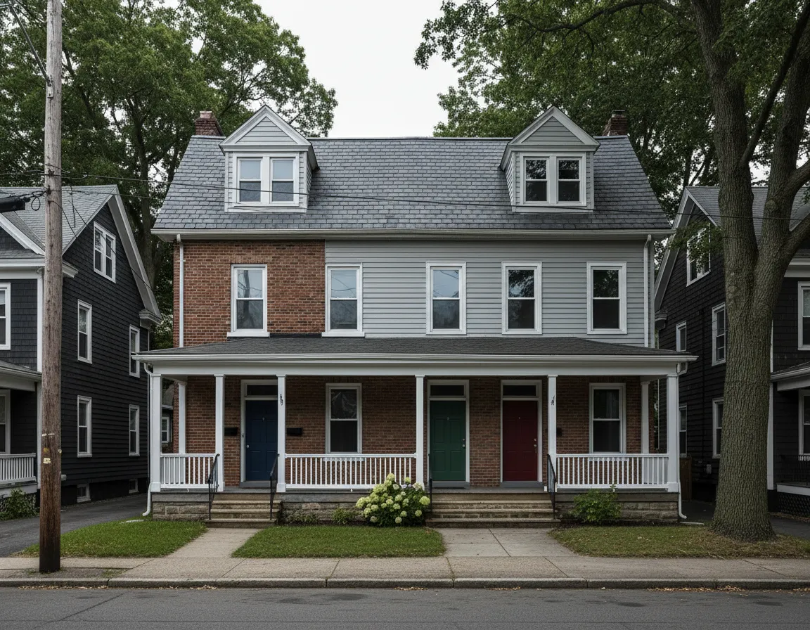 Small multifamily apartment building exterior